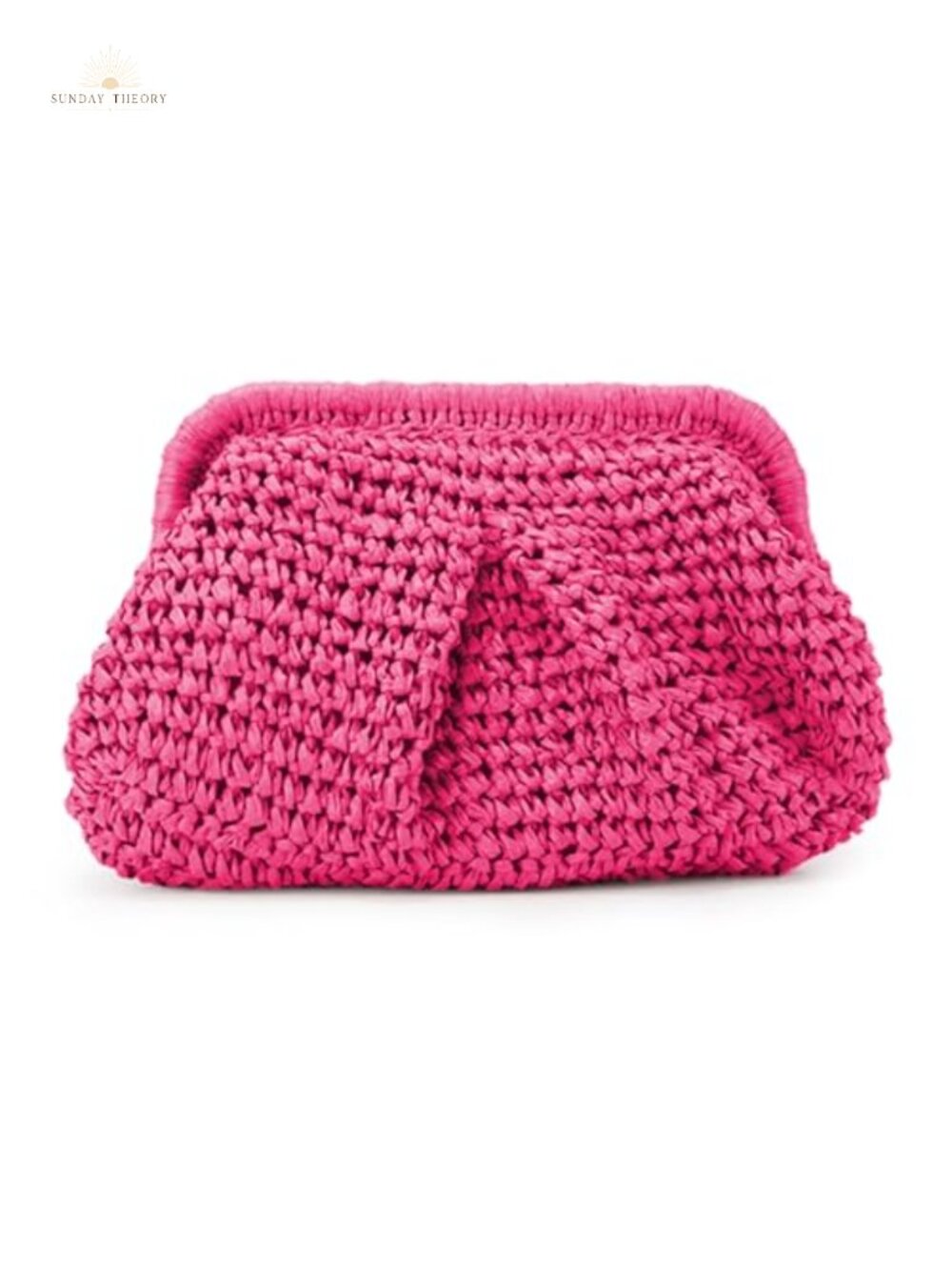 Hand Woven Straw Clutch Crossbody Bag Cloud Dumpling Pouch Summer Beach
